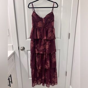 Birdy Grey Lola Burgundy/Rose Floral Dress
